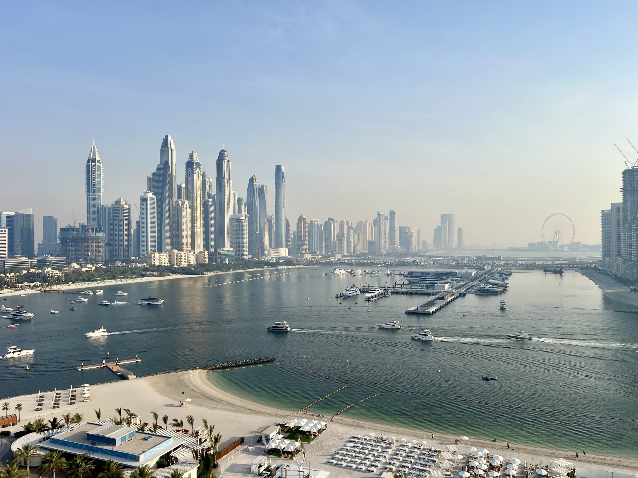 Dubai Marina and Ain Dubai skyline
